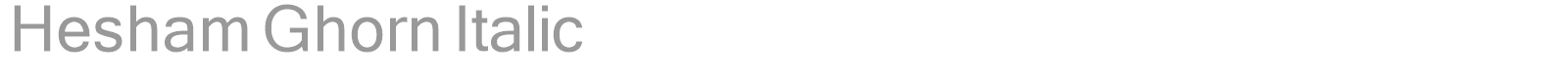 Hesham Ghorn Italic font preview
